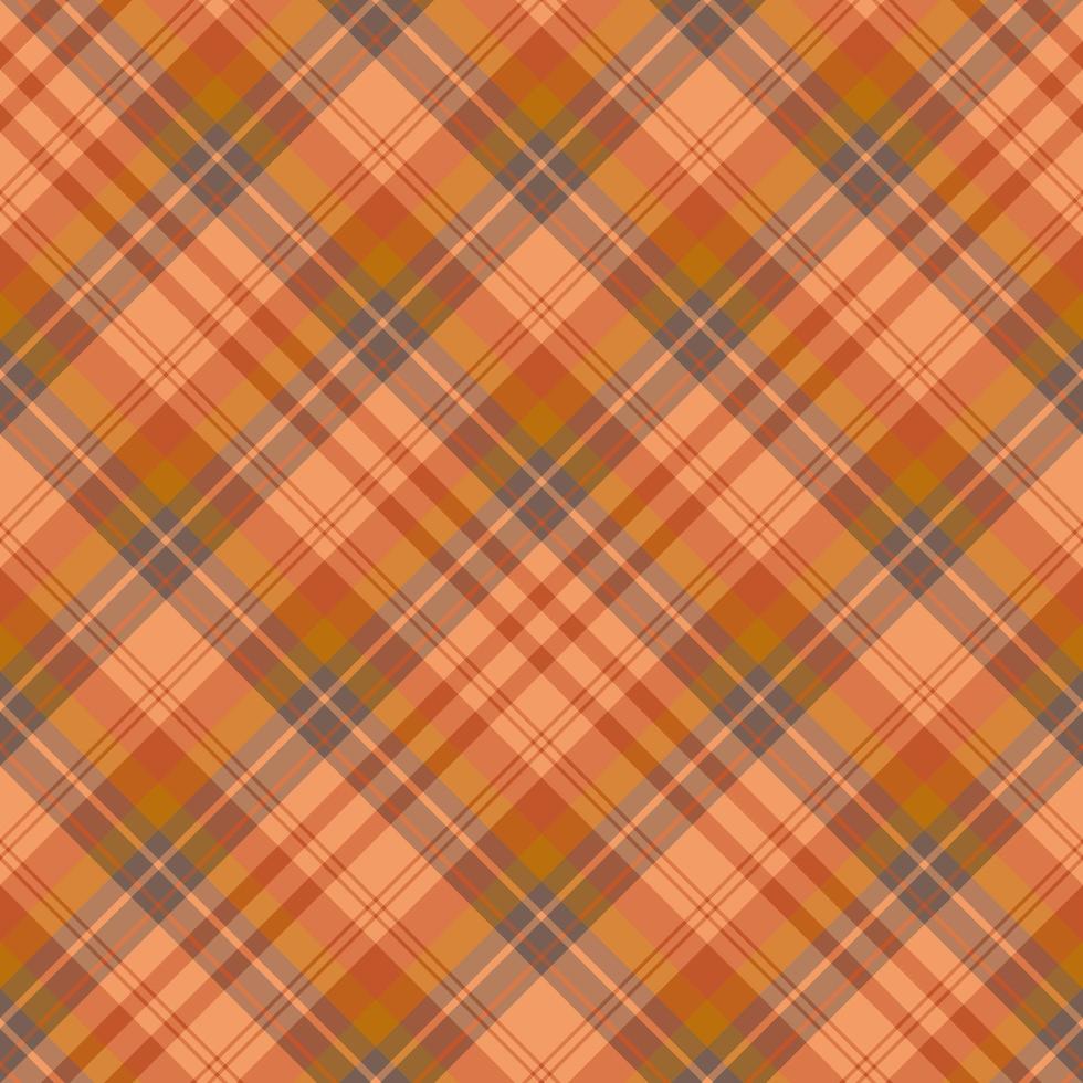 naadloos patroon in oranje en bruin kleuren voor plaid, kleding stof, textiel, kleren, tafelkleed en andere dingen. vector afbeelding. 2