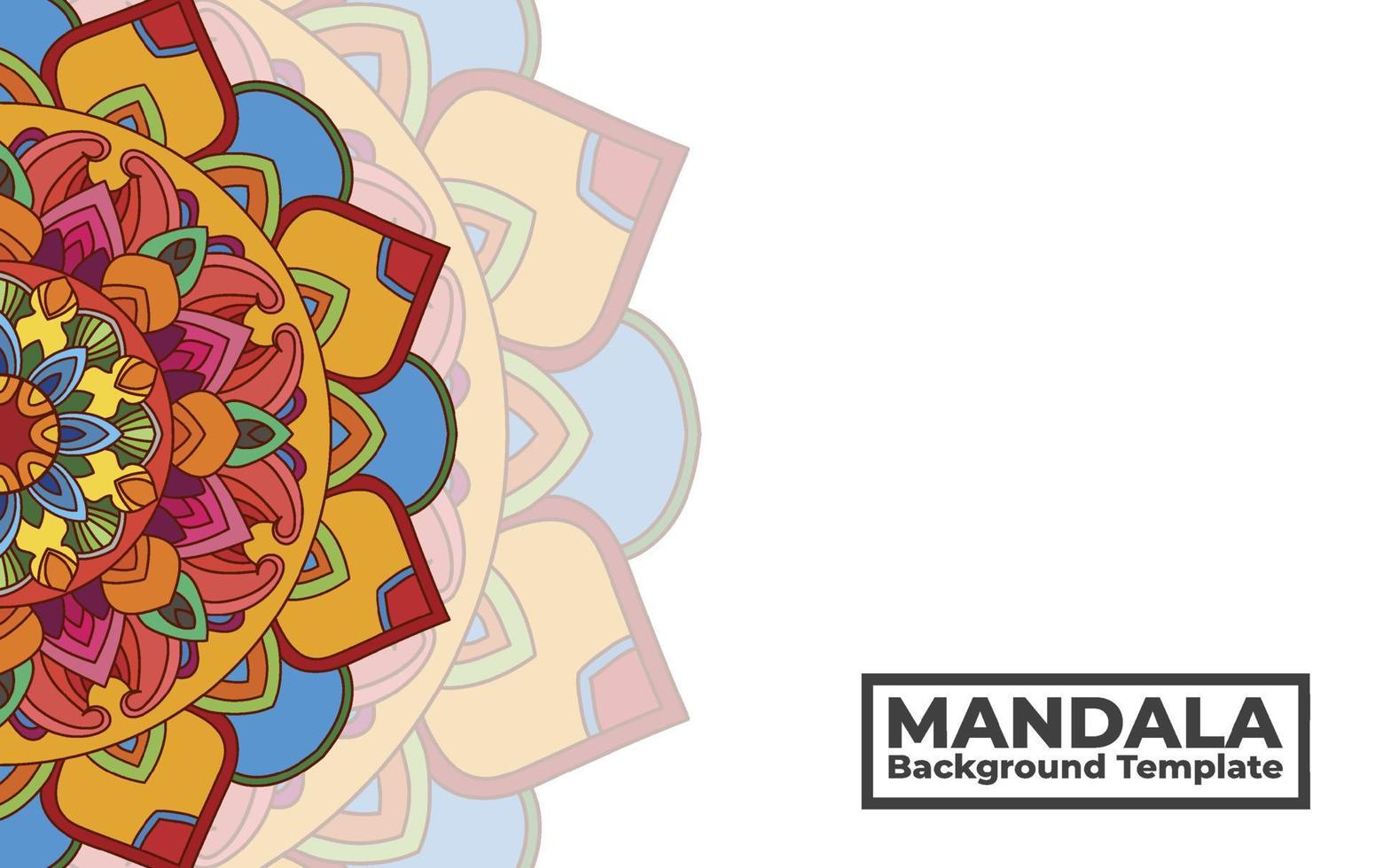 vector achtergrond sjabloon met sier- mandala patroon ontwerp, decoratief bloem mandala banier met plaats voor teksten