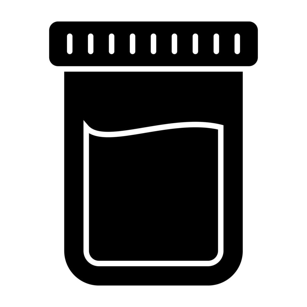 solide ontwerp icoon van urine test vector