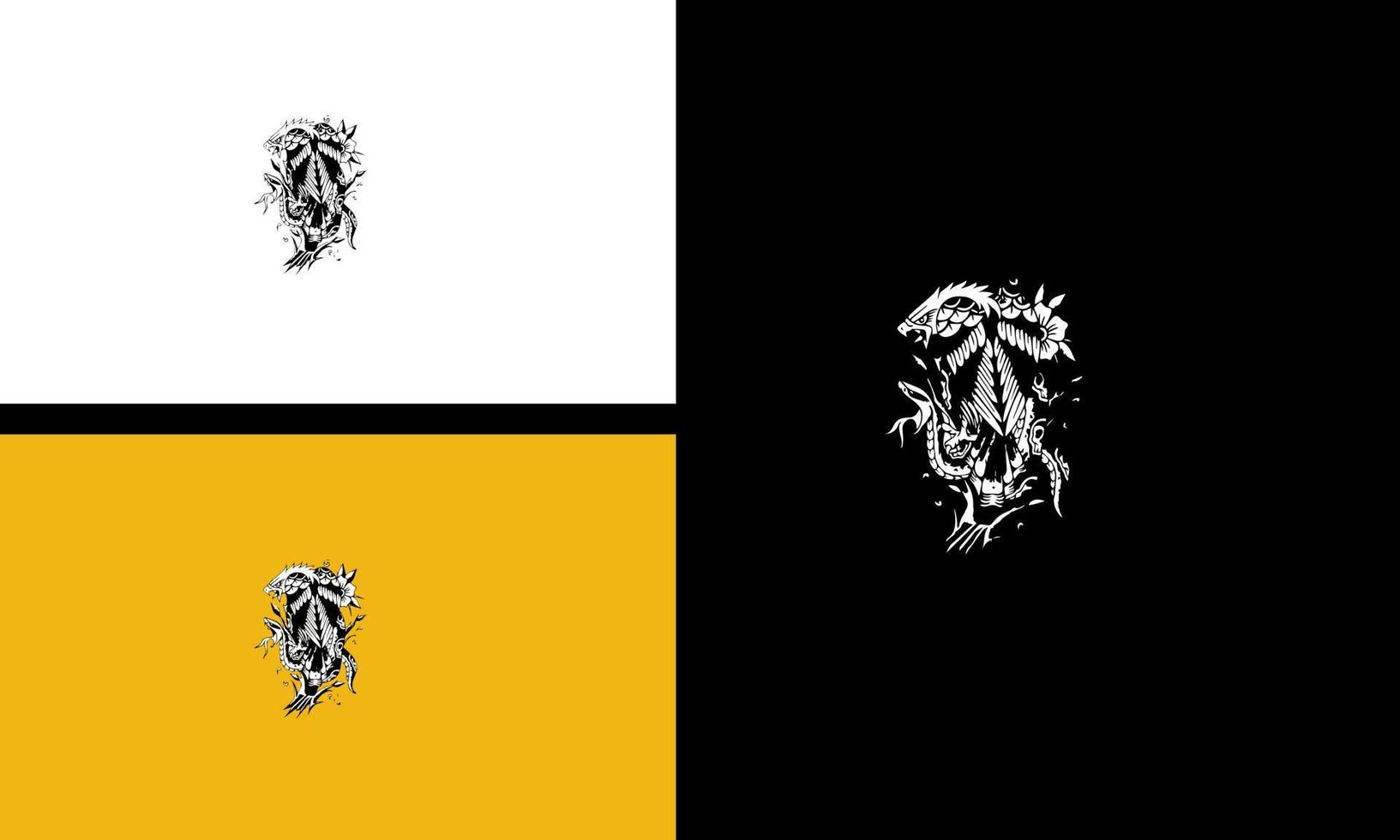 adelaar en koning cobra strijd vector schets ontwerp