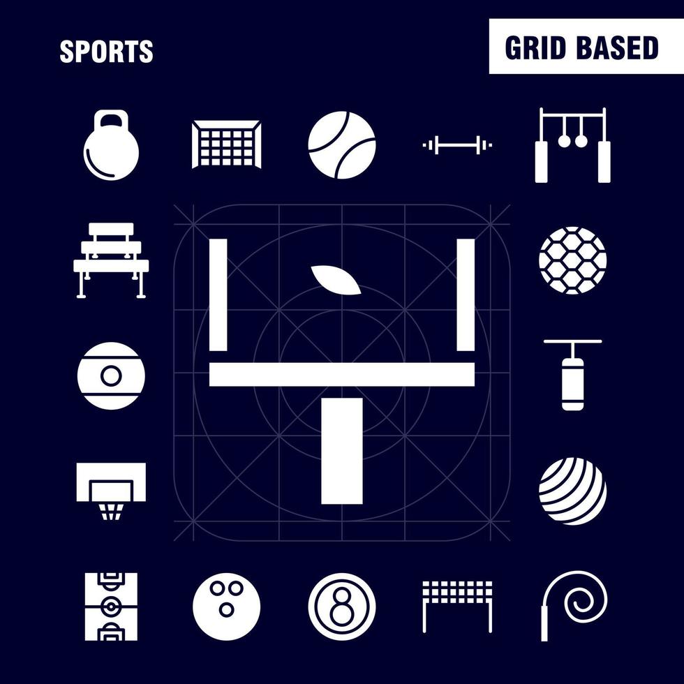 sport- solide glyph icoon pak voor ontwerpers en ontwikkelaars pictogrammen van bal golf tee sport- krekel stronken wicket sport- vector