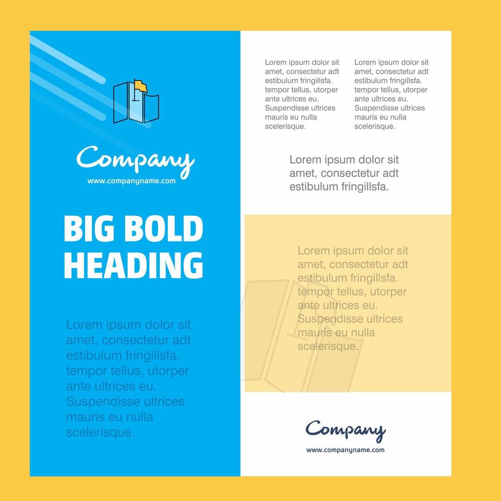 kaart bedrijf bedrijf poster sjabloon met plaats voor tekst en afbeeldingen vector achtergrond
