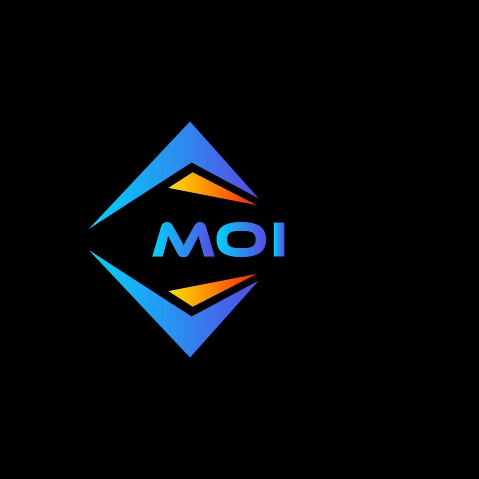 moi abstract technologie logo ontwerp Aan zwart achtergrond. moi creatief initialen brief logo concept. vector