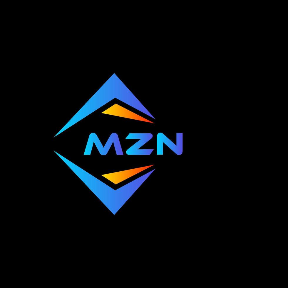 mzn abstract technologie logo ontwerp Aan zwart achtergrond. mzn creatief initialen brief logo concept. vector