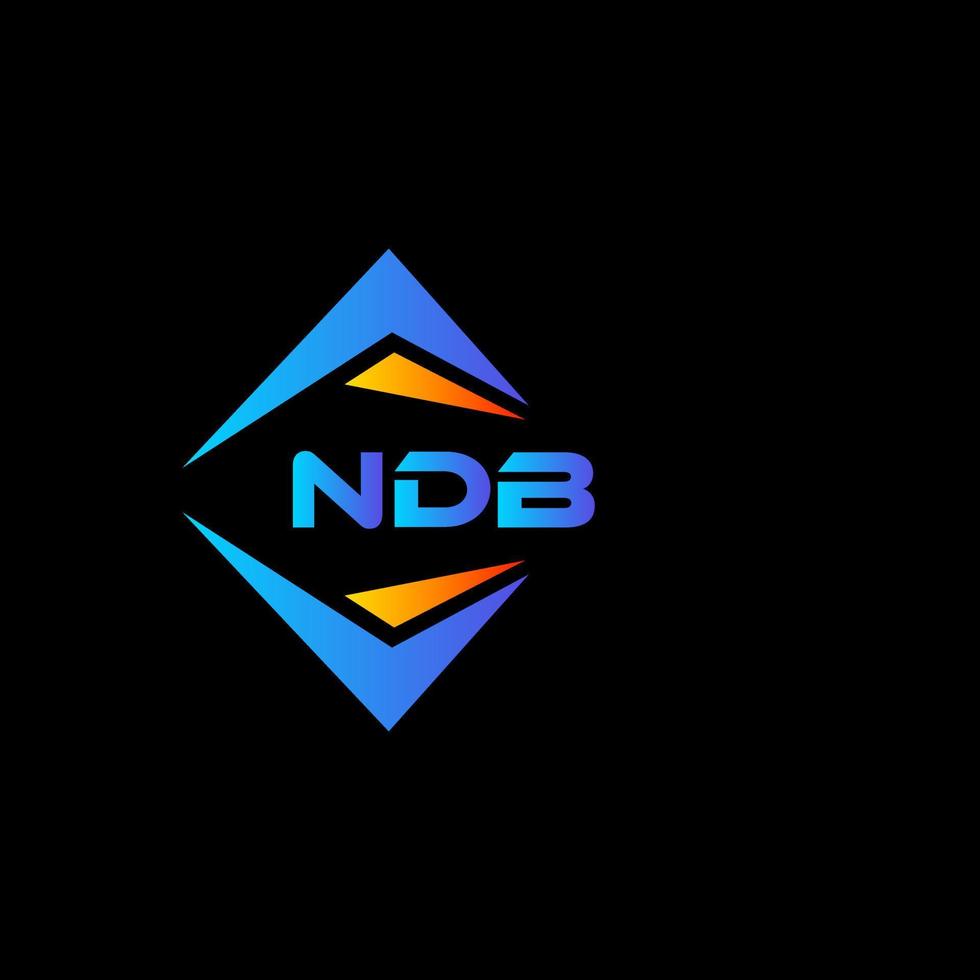 ndb abstract technologie logo ontwerp Aan zwart achtergrond. ndb creatief initialen brief logo concept. vector