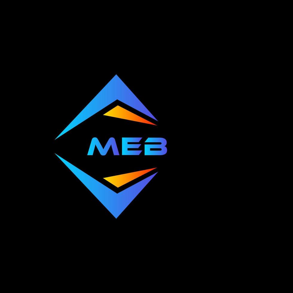 meb abstract technologie logo ontwerp Aan zwart achtergrond. meb creatief initialen brief logo concept.meb abstract technologie logo ontwerp Aan zwart achtergrond. meb creatief initialen brief logo concept. vector