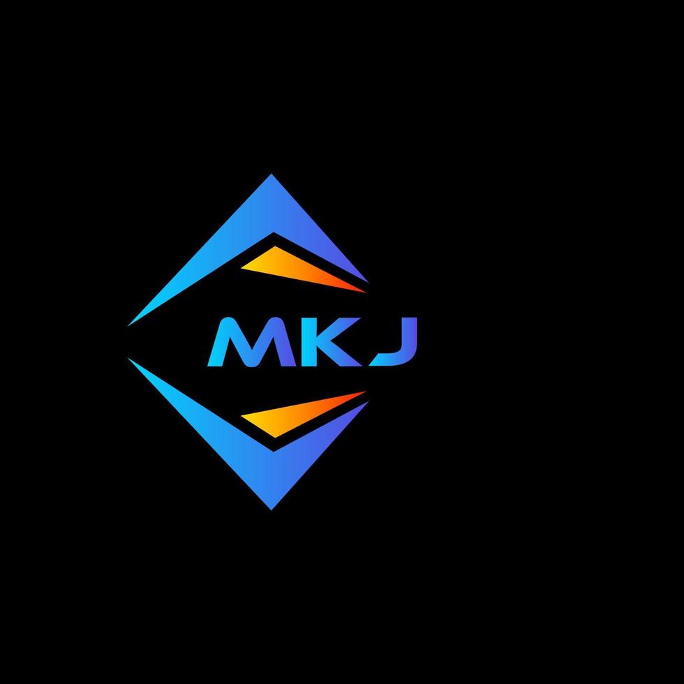 mkj abstract technologie logo ontwerp Aan zwart achtergrond. mkj creatief initialen brief logo concept. vector