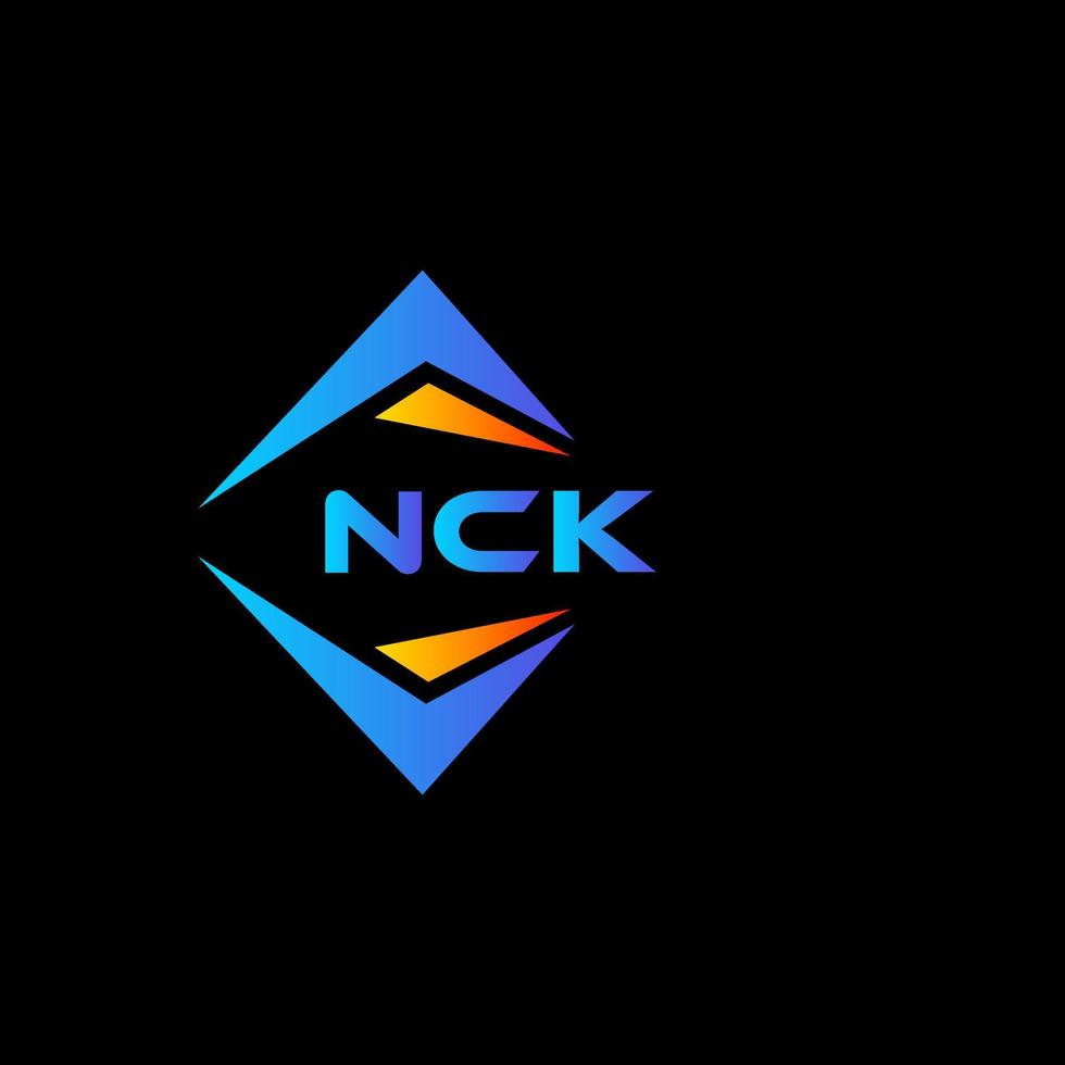 nck abstract technologie logo ontwerp Aan zwart achtergrond. nck creatief initialen brief logo concept. vector