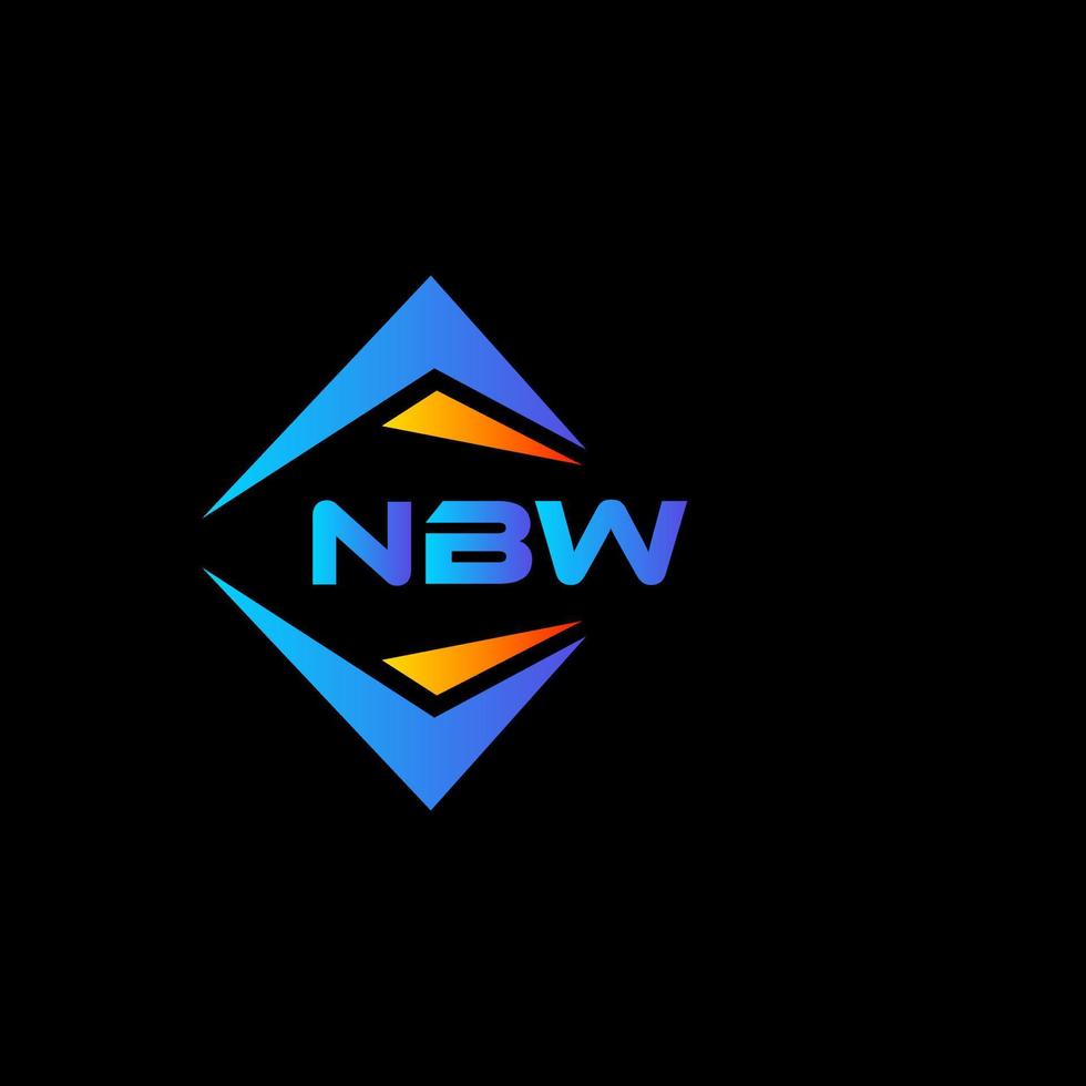 nbw abstract technologie logo ontwerp Aan zwart achtergrond. nbw creatief initialen brief logo concept. vector