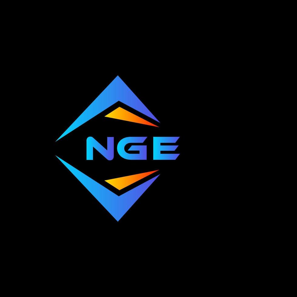 nge abstract technologie logo ontwerp Aan zwart achtergrond. nge creatief initialen brief logo concept. vector