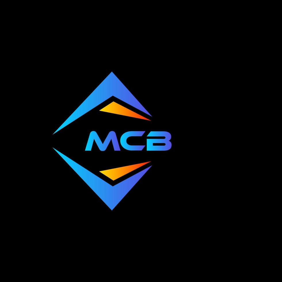 mcb abstract technologie logo ontwerp Aan zwart achtergrond. mcb creatief initialen brief logo concept. vector
