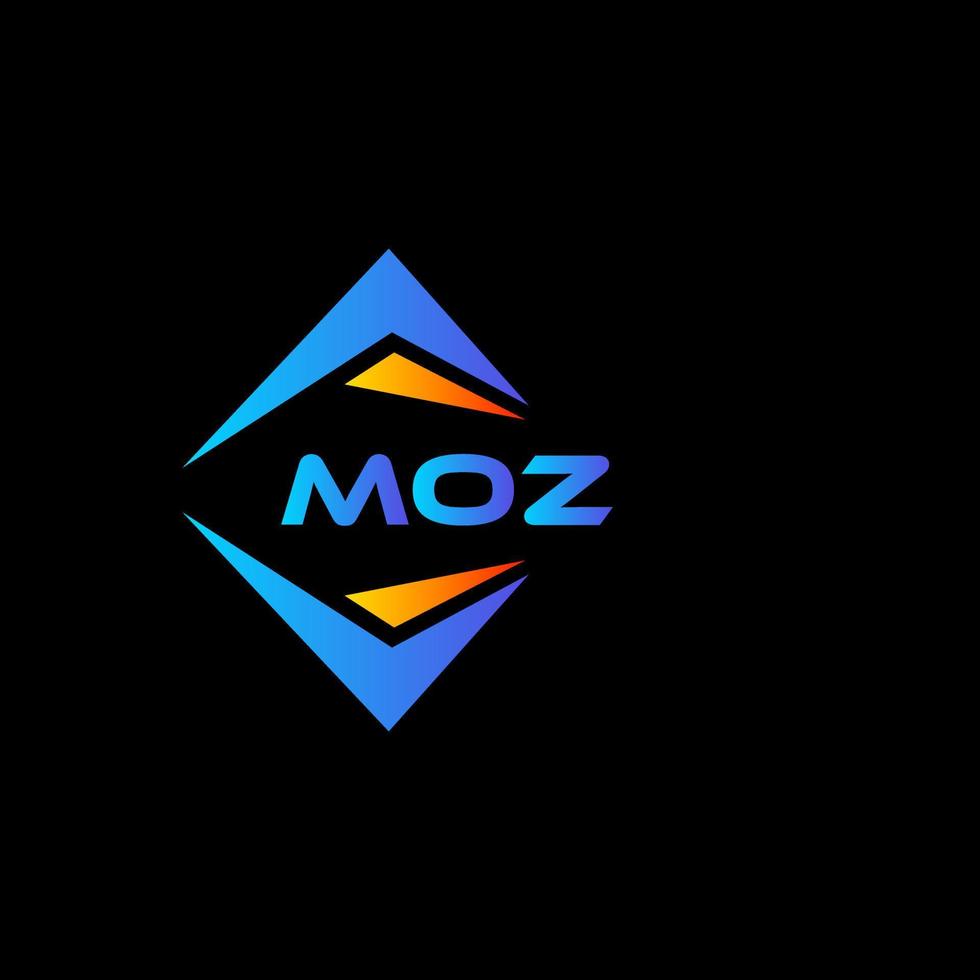 moz abstract technologie logo ontwerp Aan zwart achtergrond. moz creatief initialen brief logo concept. vector