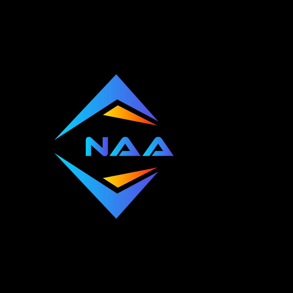 naa abstract technologie logo ontwerp Aan zwart achtergrond. naa creatief initialen brief logo concept. vector