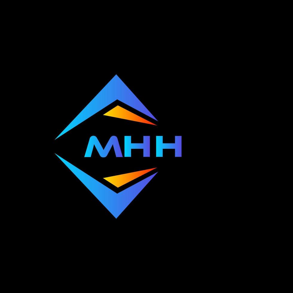 mhh abstract technologie logo ontwerp Aan zwart achtergrond. mhh creatief initialen brief logo concept. vector