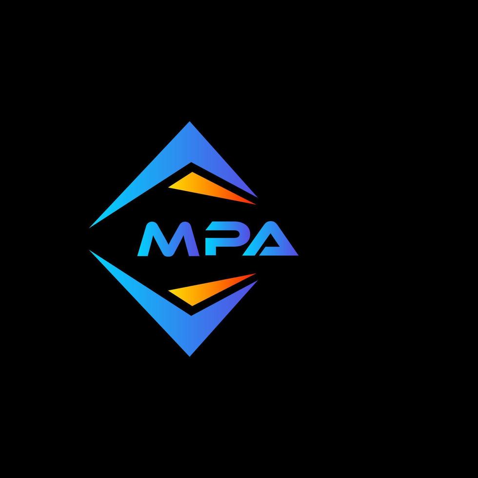 mpa abstract technologie logo ontwerp Aan zwart achtergrond. mpa creatief initialen brief logo concept. vector