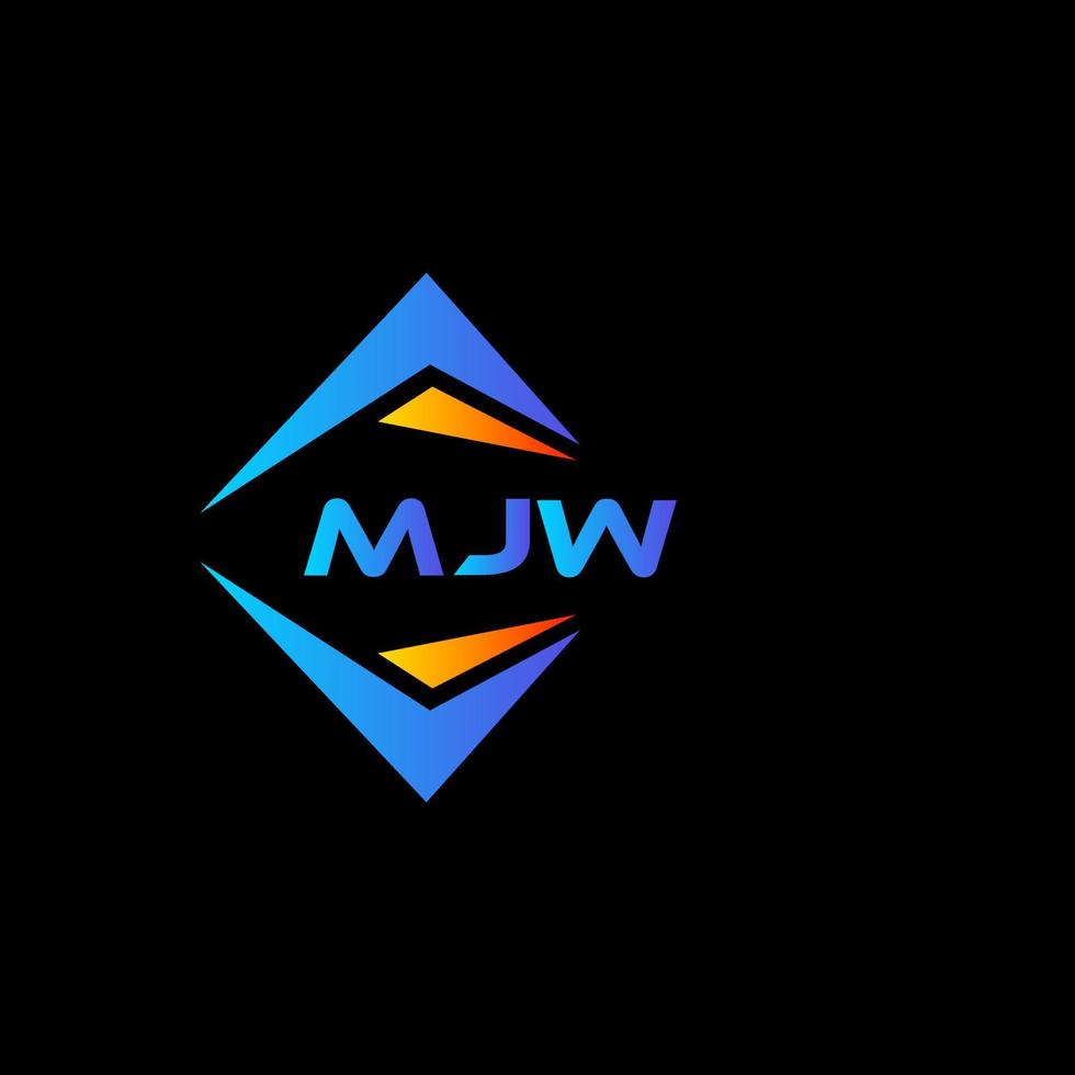 mjw abstract technologie logo ontwerp Aan zwart achtergrond. mjw creatief initialen brief logo concept. vector