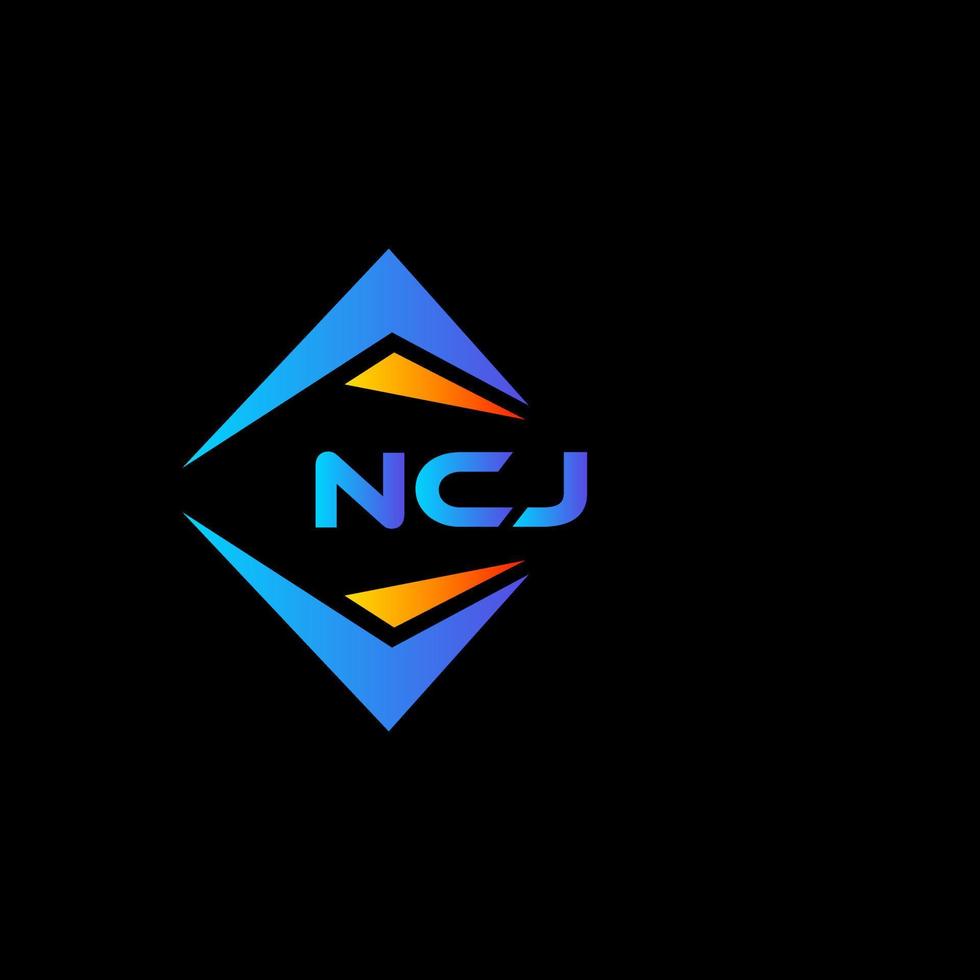 ncj abstract technologie logo ontwerp Aan zwart achtergrond. ncj creatief initialen brief logo concept. vector