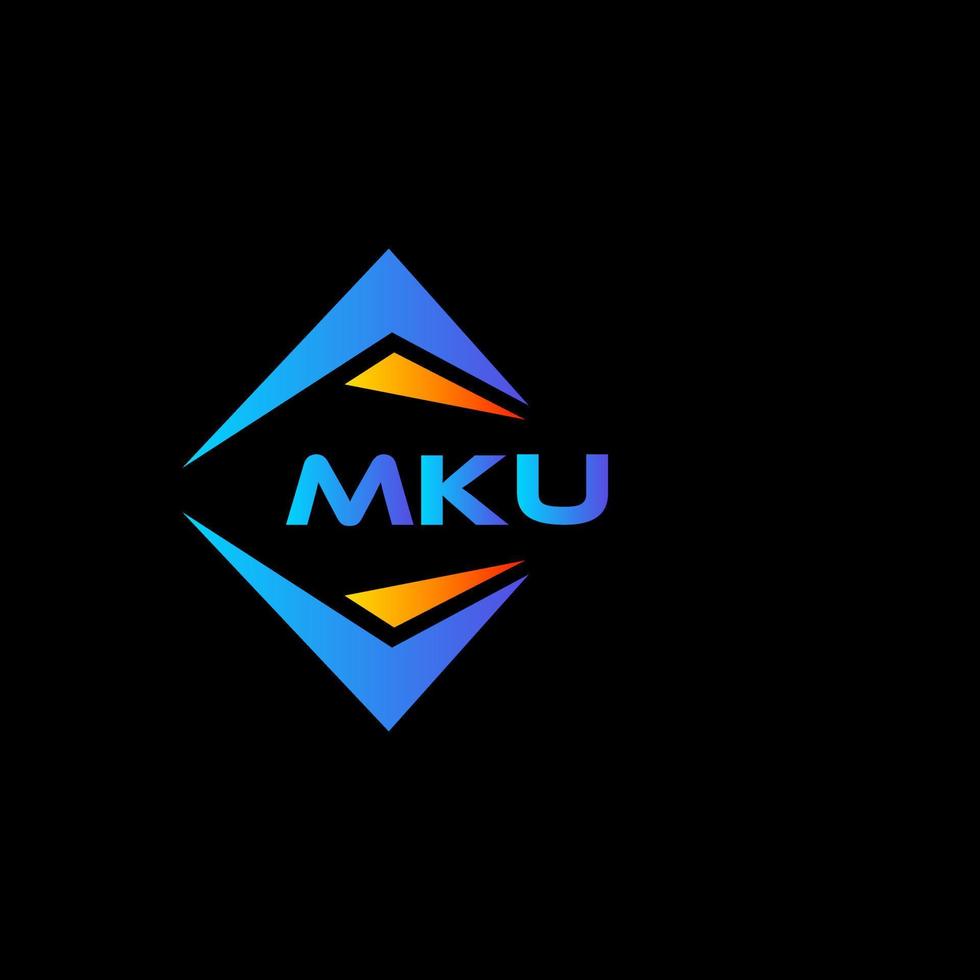 mku abstract technologie logo ontwerp Aan zwart achtergrond. mku creatief initialen brief logo concept. vector