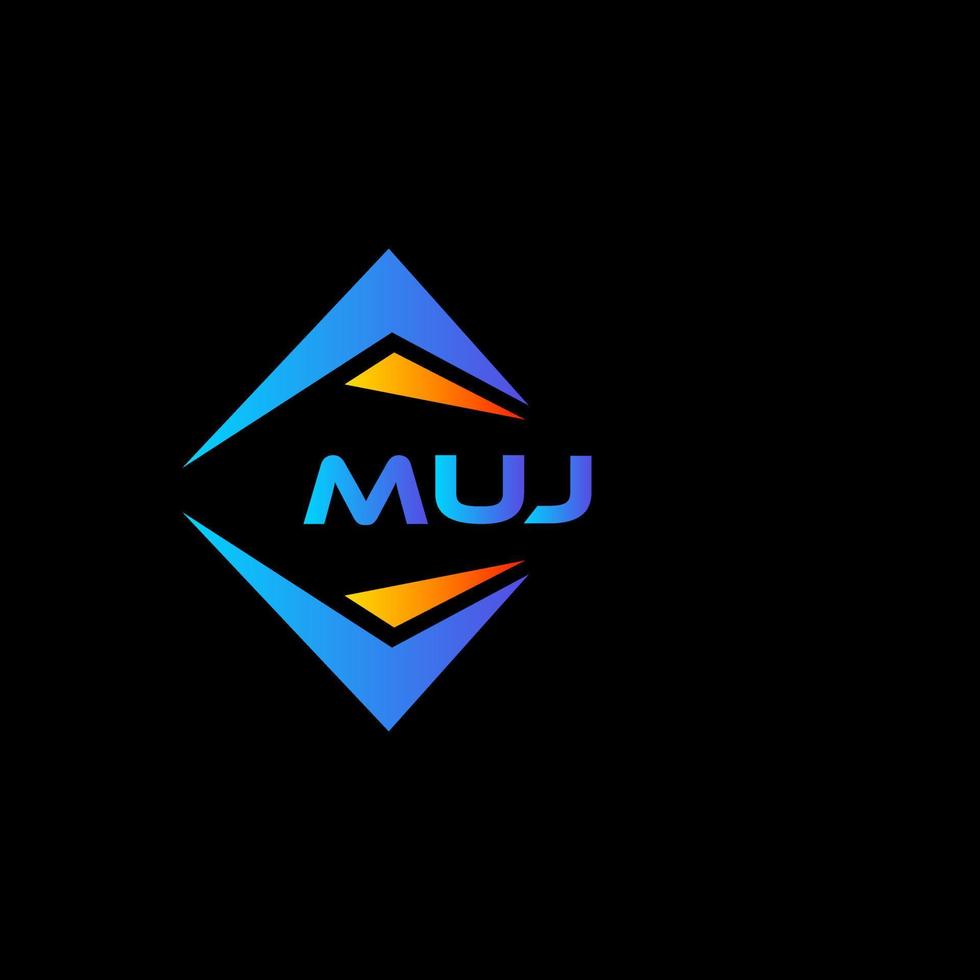 muj abstract technologie logo ontwerp Aan zwart achtergrond. muj creatief initialen brief logo concept. vector