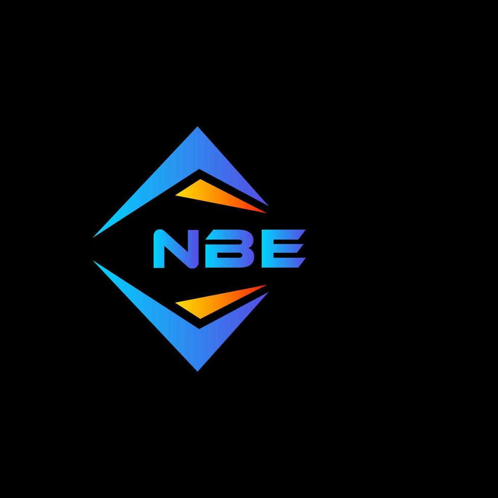 nbe abstract technologie logo ontwerp Aan zwart achtergrond. nbe creatief initialen brief logo concept. vector