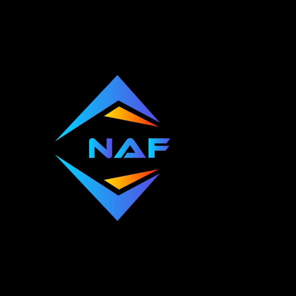 naf abstract technologie logo ontwerp Aan zwart achtergrond. naf creatief initialen brief logo concept. vector