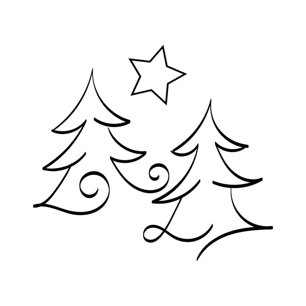 hand- getrokken schets Kerstmis illustratie. vector