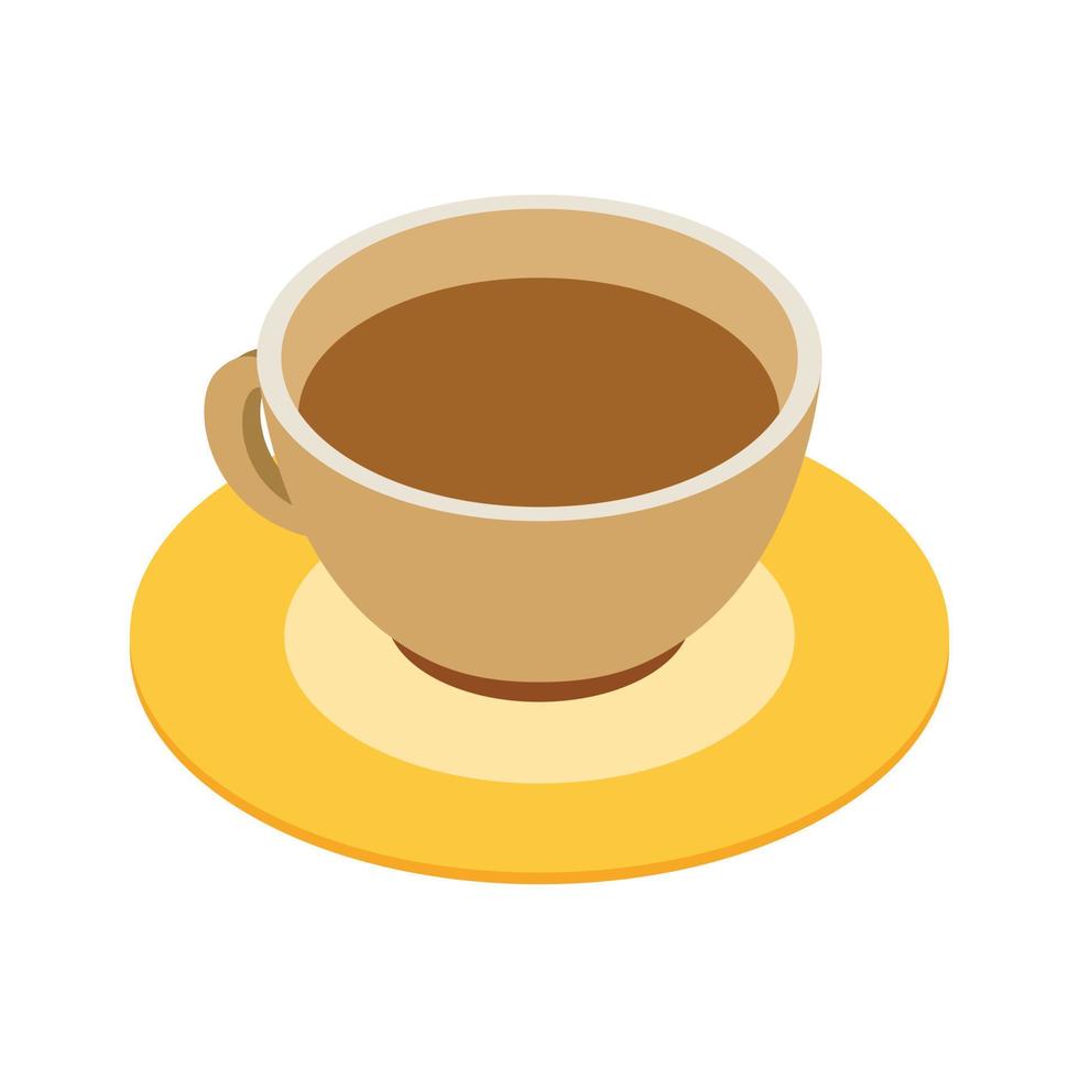 koffie kop isometrische 3d icoon vector