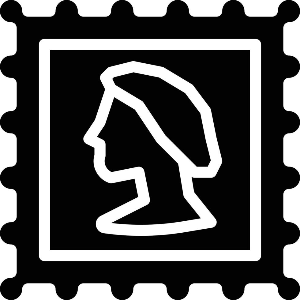 postzegel verzamelen post kunst - solide icoon vector