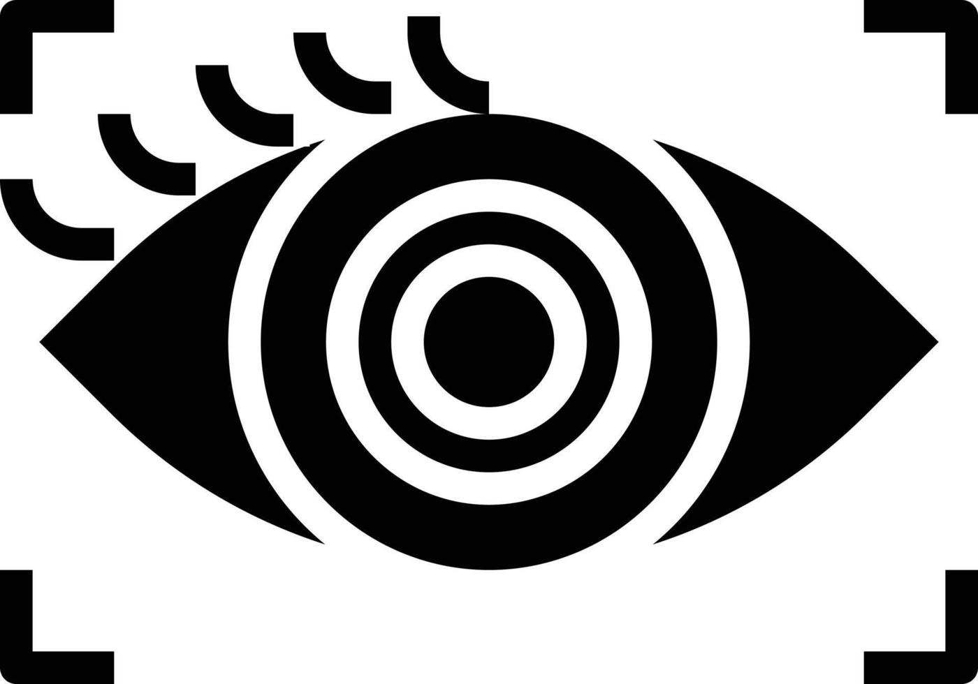 oog contact communicatie - solide icoon vector