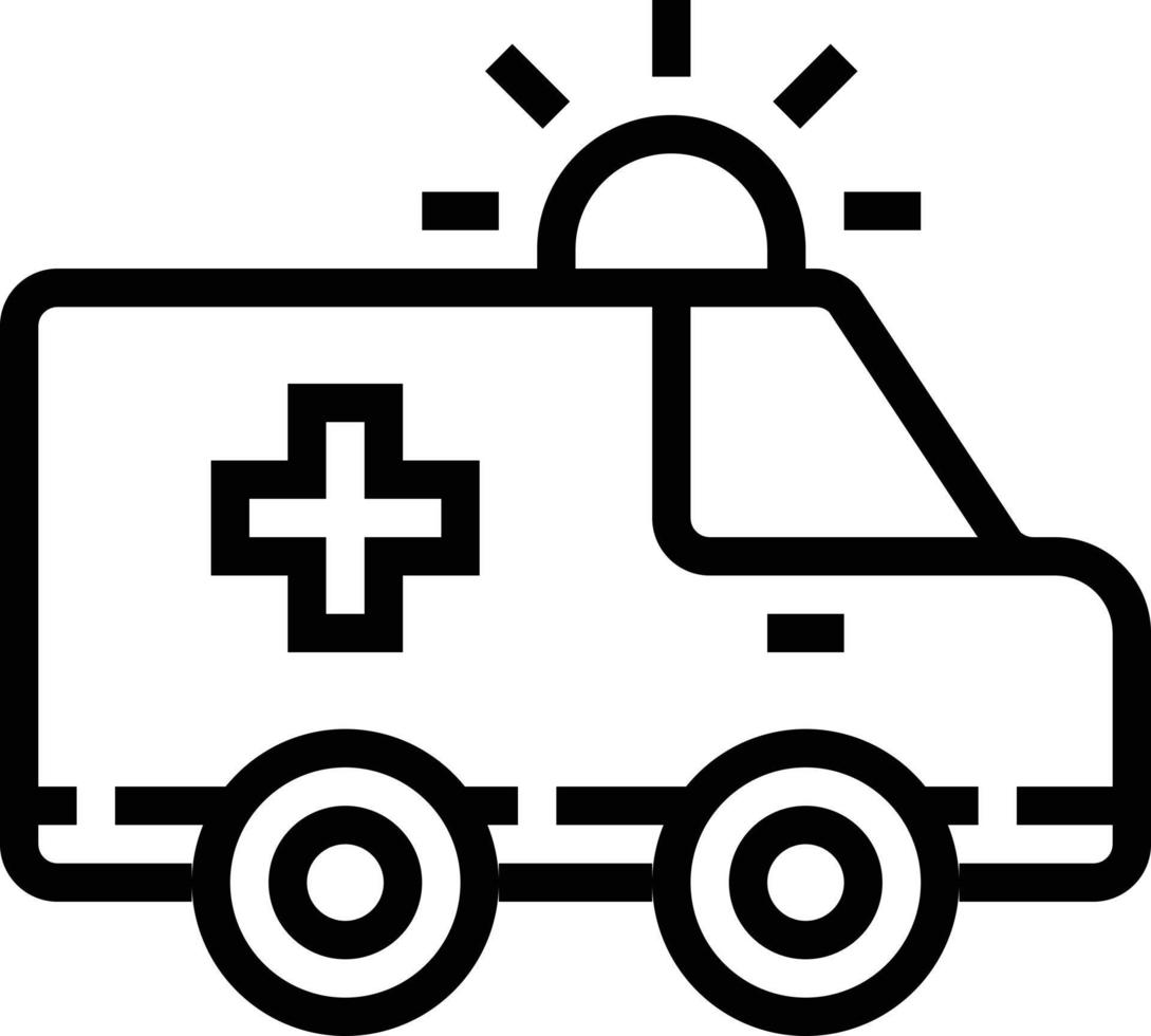 ambulance auto vervoer medisch noodgeval - schets icoon vector