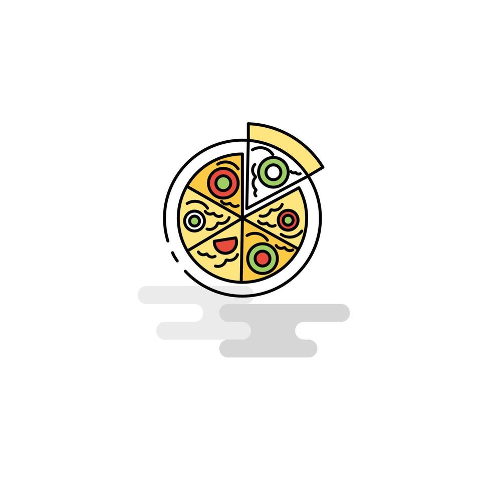 vlak pizza icoon vector