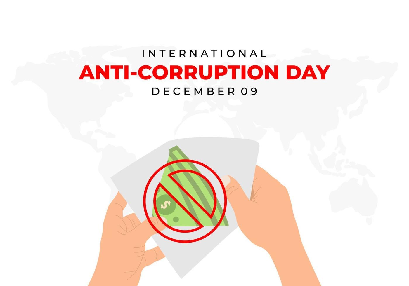 Internationale anti corruptie dag gevierd Aan december 9. vector
