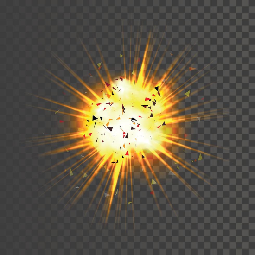 realistisch explosie icoon vector