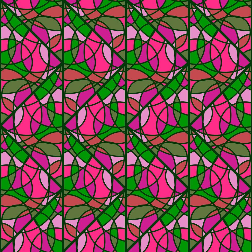abstract mozaïek- van lijnen naadloos patroon. decoratief symmetrisch eindeloos ornament. vector
