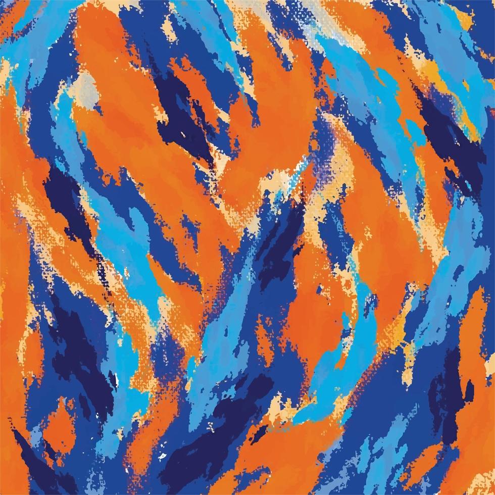 oranje en blauw achtergrond met vreugdevuur brand Leuk vinden vorm patroon voor sociaal media sjabloon koel achtergrond of vector behang, grunge getextureerde