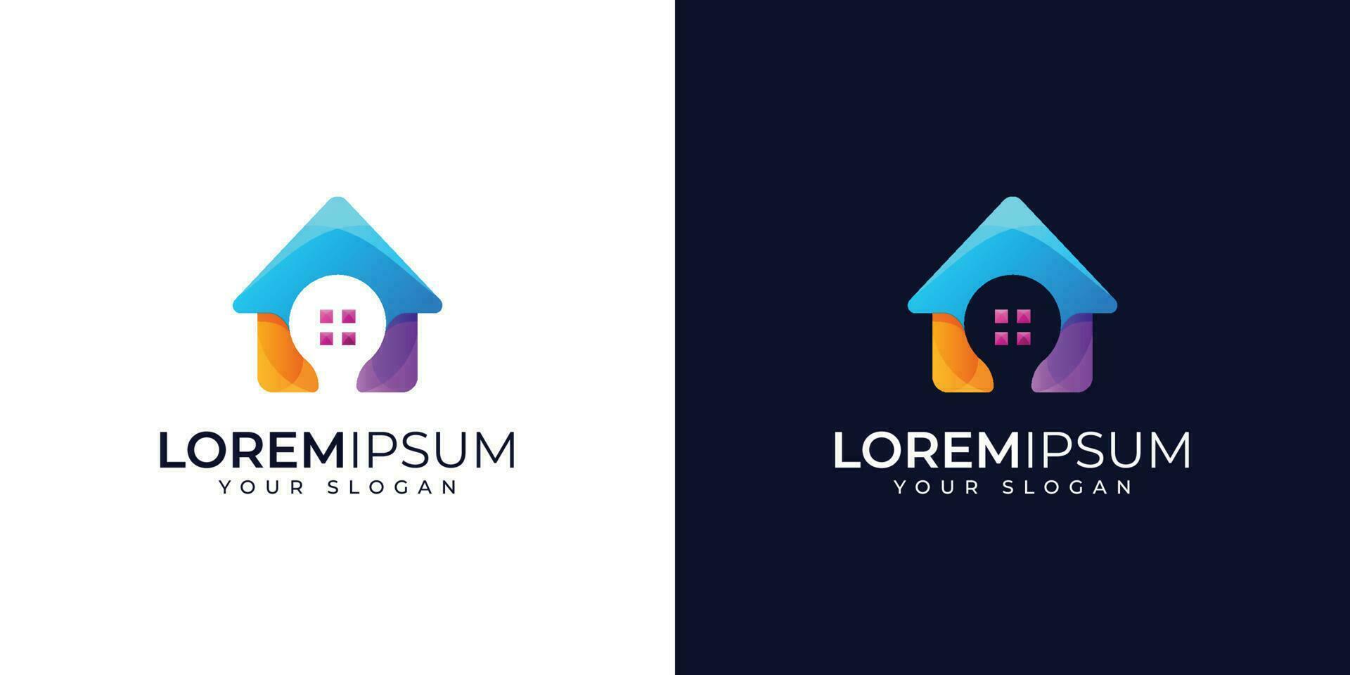 slim huis logo ontwerp inspiratie. eigendom logo vector