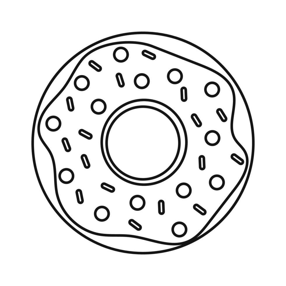 donut lijn. vector illustratie. donut icoon.