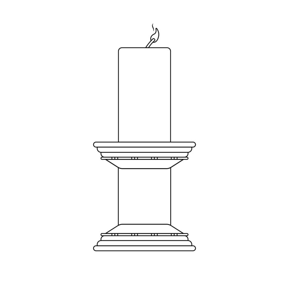 kandelaar schets icoon illustratie Aan wit achtergrond vector