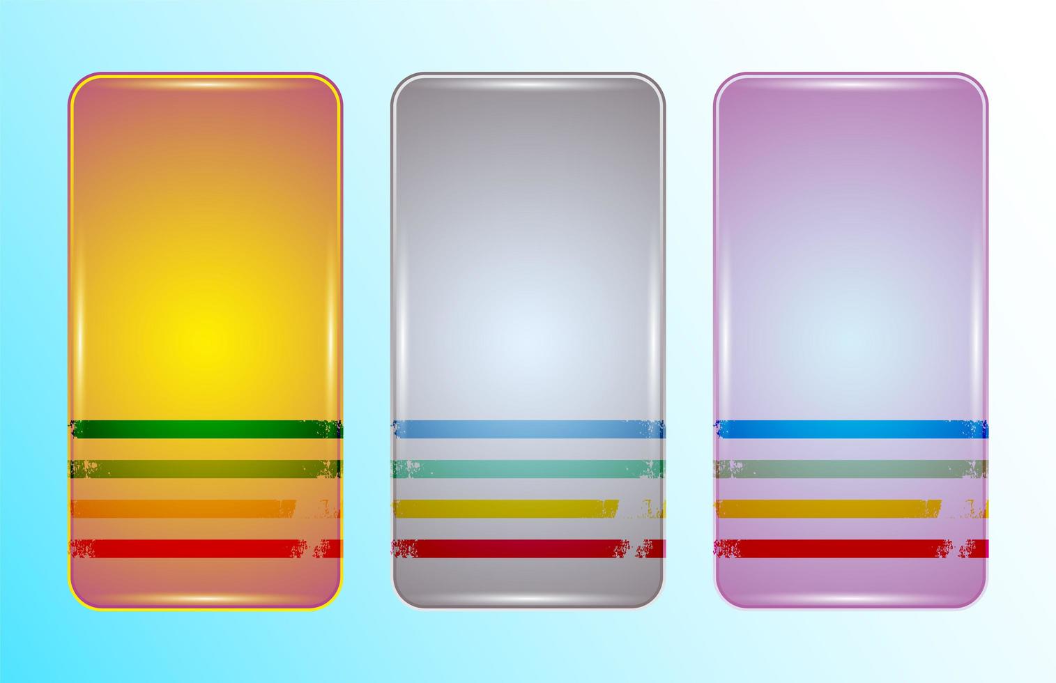 smartphone hoesje retro ontwerpsjabloon set vector