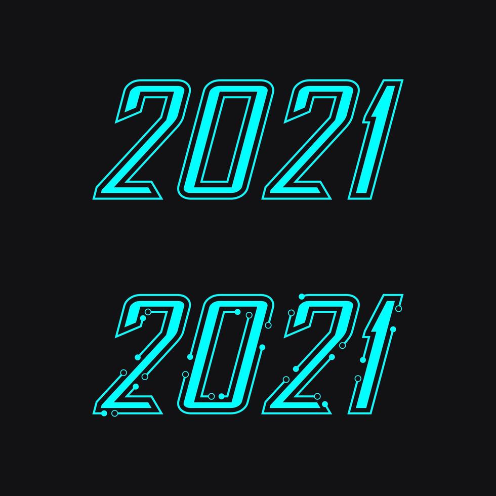 2021 Nieuwjaar pictogram vector