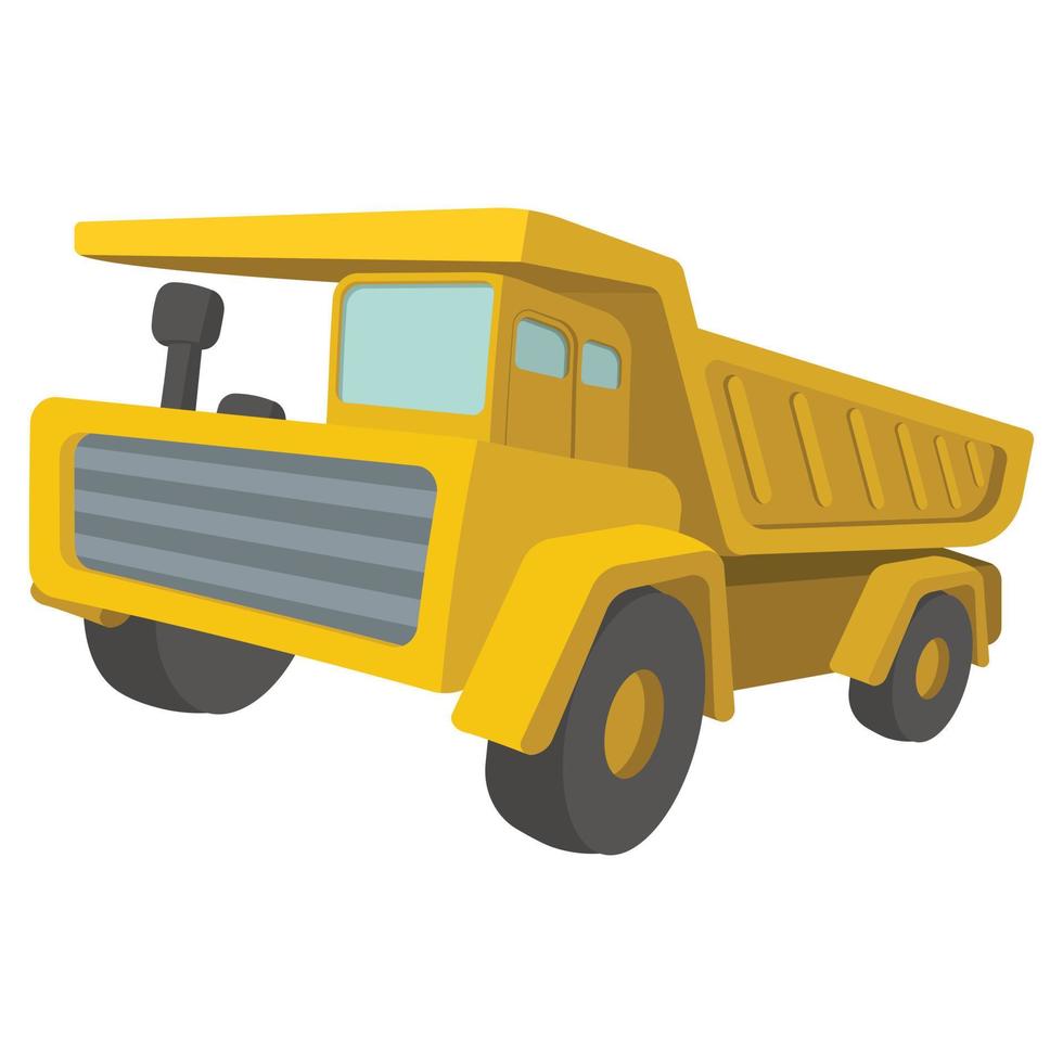 gebouw vrachtwagen. kipper tekenfilm illustratie vector
