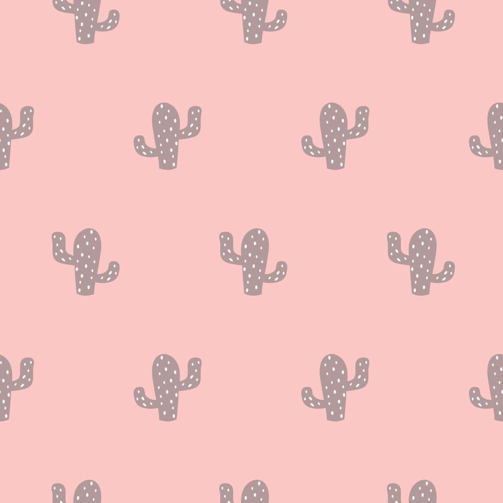 hand- getrokken naadloos herhaling patroon met sappig planten in roze beige en pastel roze kleuren modern meisje achtergrond Mexicaans ornament schattig hand- getrokken ontwerp vector illustratie.