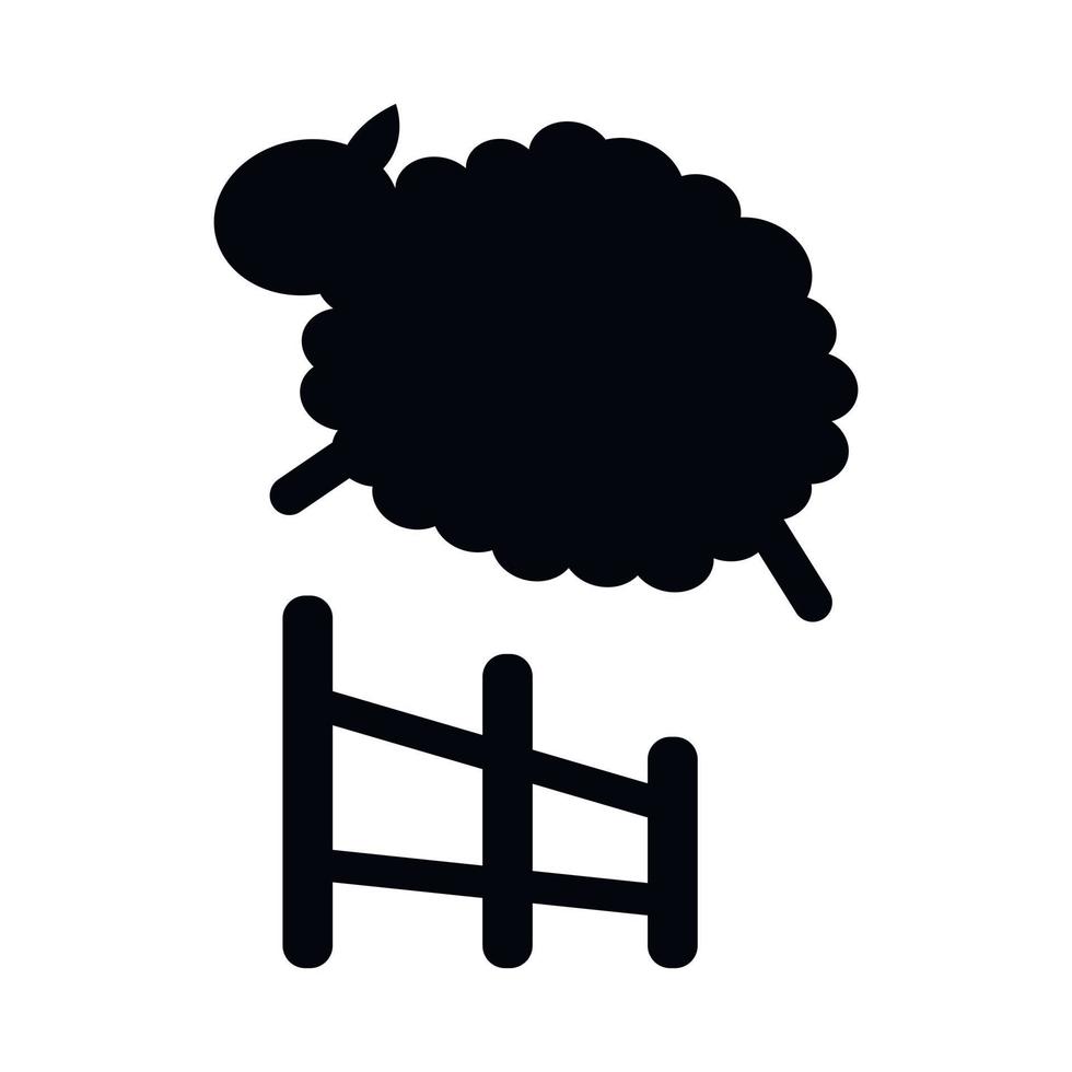 schapen jumping icoon vector