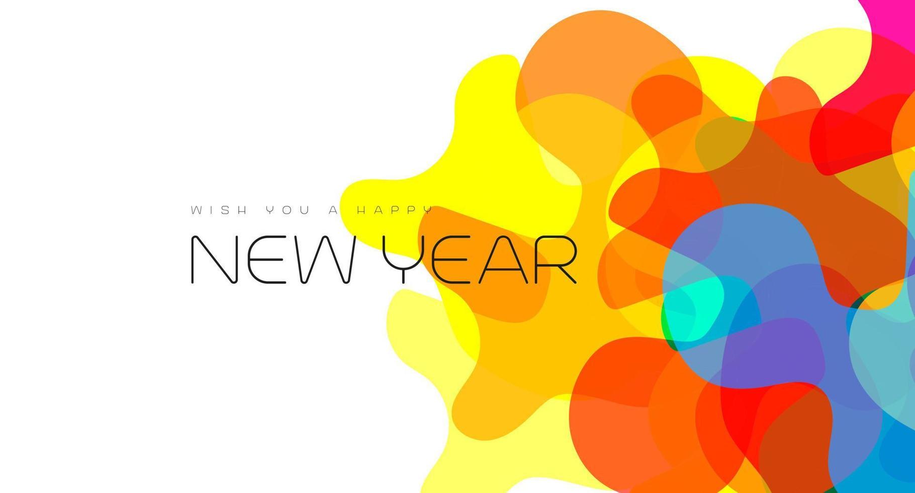 een gelukkig nieuw jaar banners zich verwaardigen in vector met kleurrijk patronen en wit achtergrond.