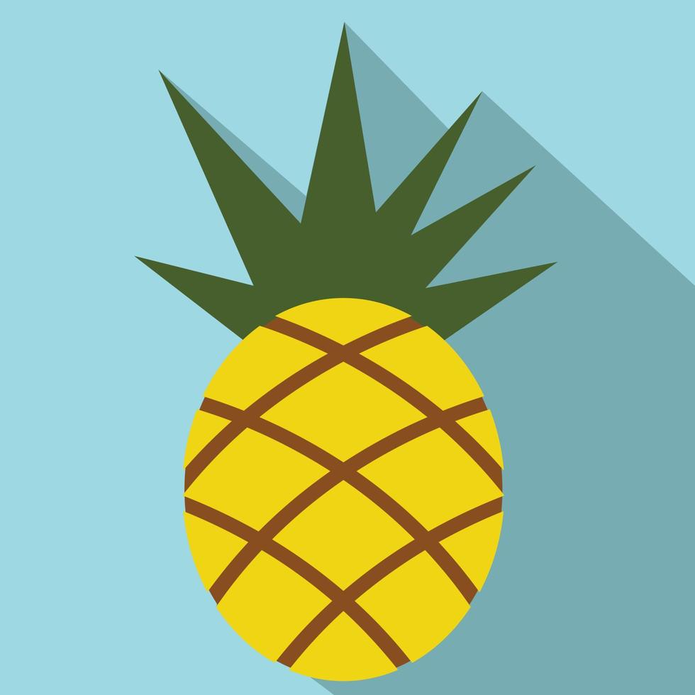 ananas plat icoon vector