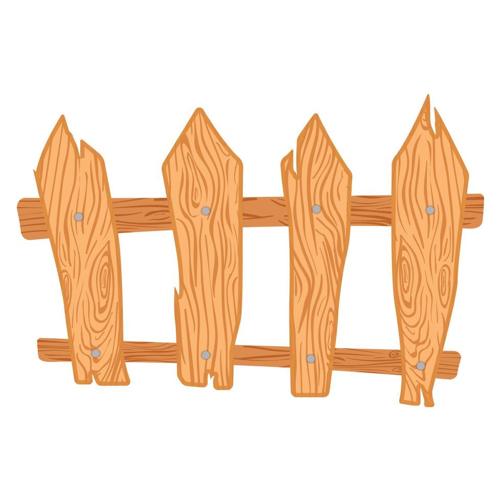 houten tekenfilm hek vector
