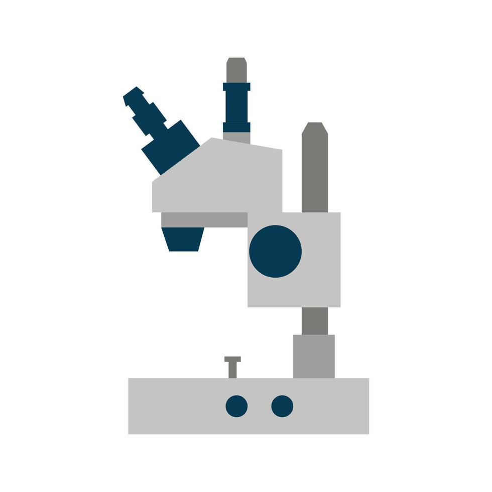 microscoop plat pictogram vector