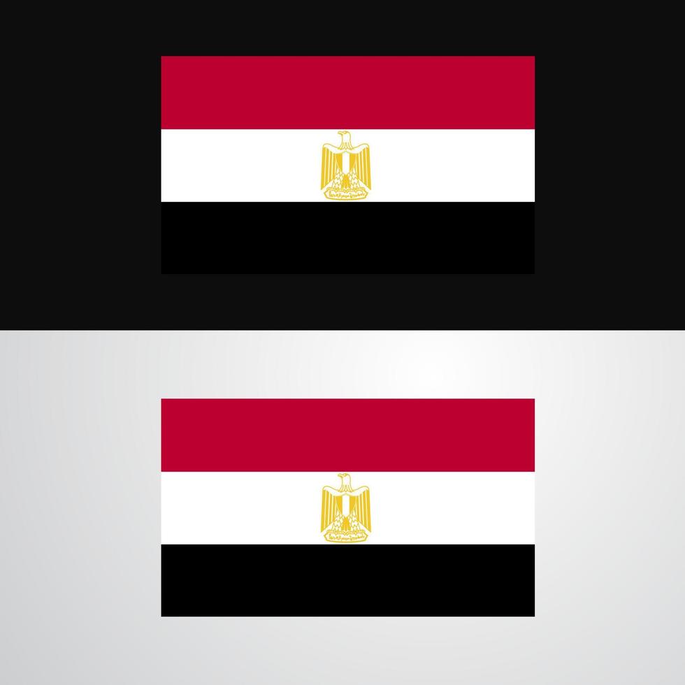 Egypte vlag banier ontwerp vector