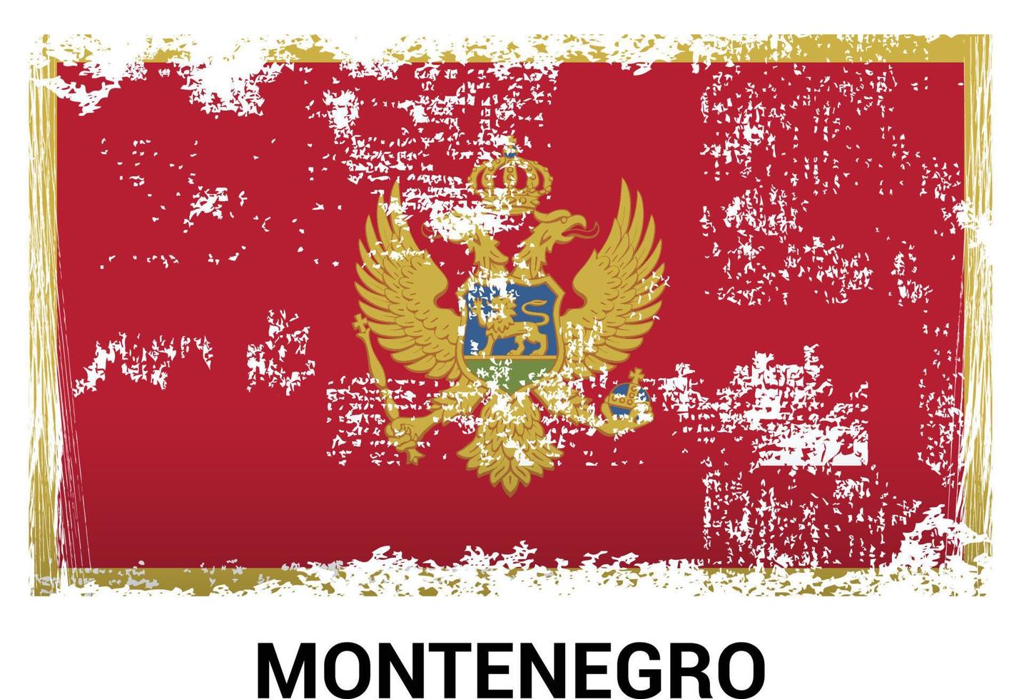 Montenegro vlag ontwerp vector