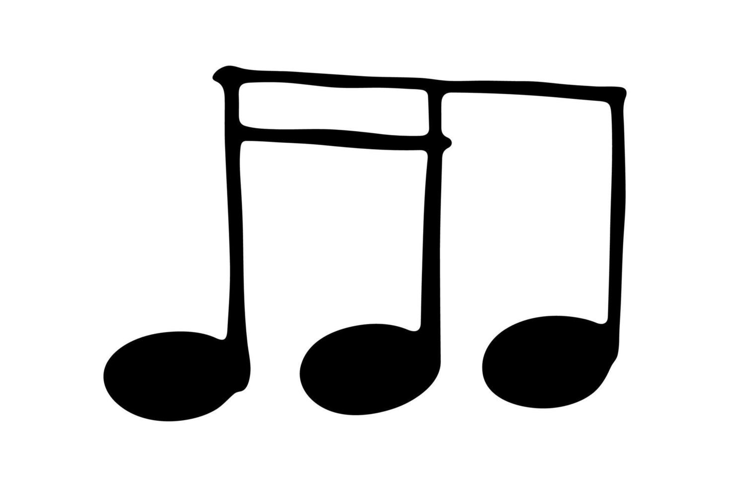 muziek- Notitie tekening. hand- getrokken musical symbool. single element voor afdrukken, web, ontwerp, decor, logo vector